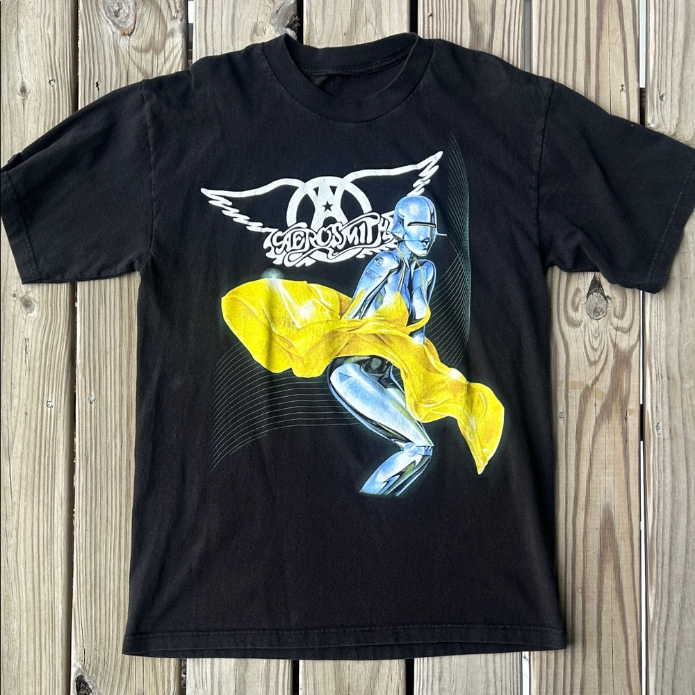 Vintage Aerosmith T-shirt Just Push Play World Tour